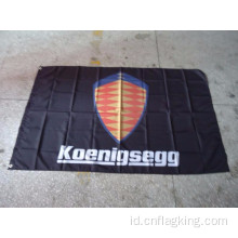 koenigsegg bendera koenigsegg spanduk hitam 90*150 CM 100% polyster